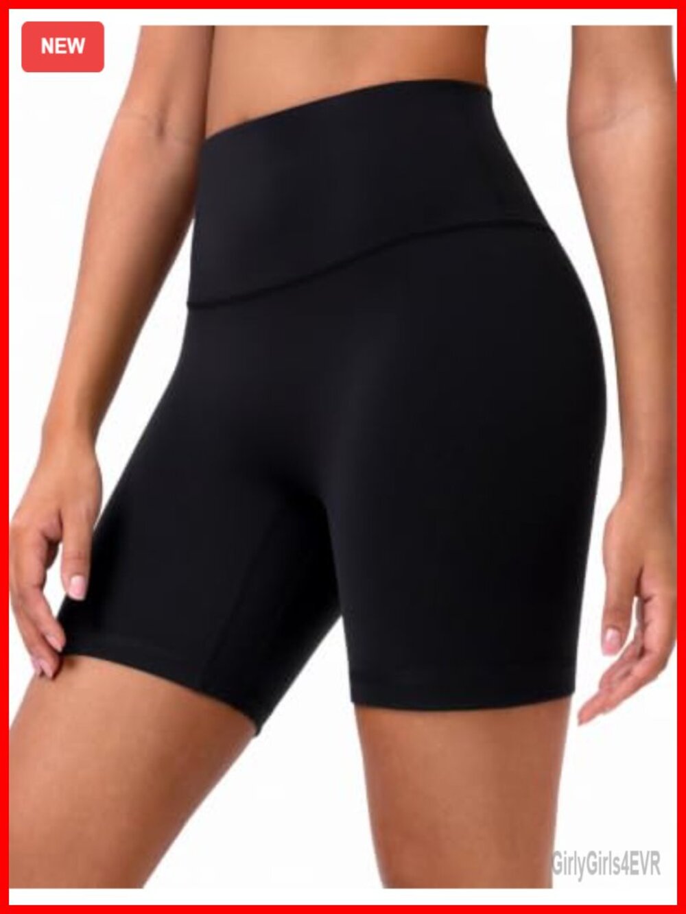 Cool-Touch Biker Shorts 6" Inseam High Rise Compression Workout Running